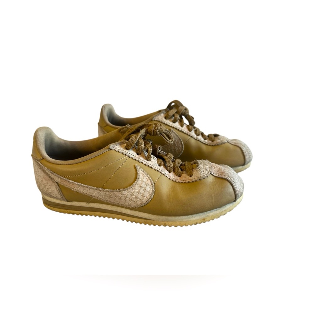 Nike Classic Cortez Premium Linen Sail Snake Print Sneakers  - Women's Size 8.5